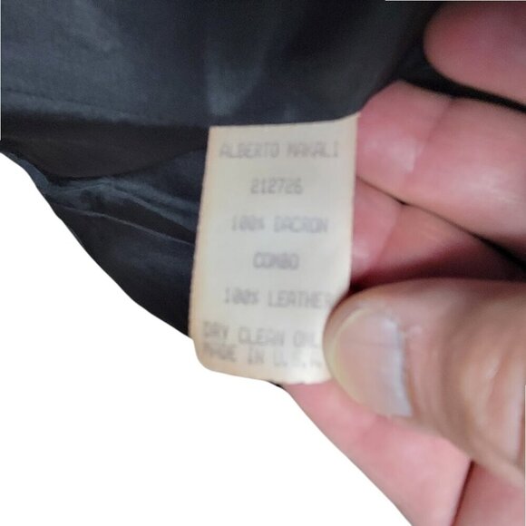 Stunning Alberto Makali Fitted Blazer - Black with Red Stitching & Leather - Picture 9 of 11